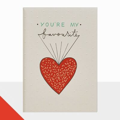 Meine liebste Valentinstagskarte - Notiert, du bist mein Liebling