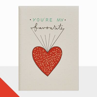 Ma carte de Saint-Valentin préférée - Notez que vous êtes ma préférée