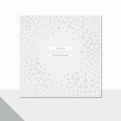 Silver Anniversary Card - Marquet Silver Anniversary