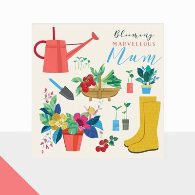 Tarjeta del Día de la Madre de Jardinería - Glow Blooming Marvelous