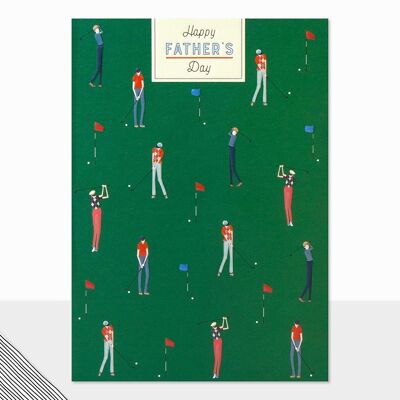 Carte de fête des pères de golf - Little People Fête des Pères Golf
