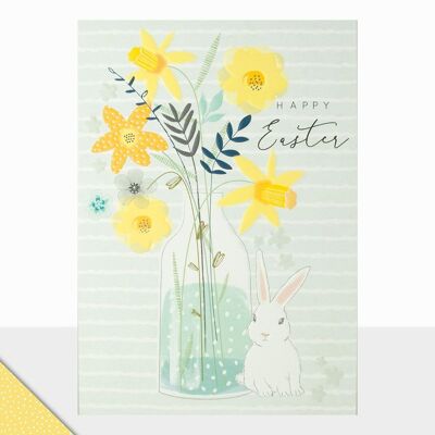 Tarjeta del Conejito de Pascua - Halcyon Happy Easter Rabbit