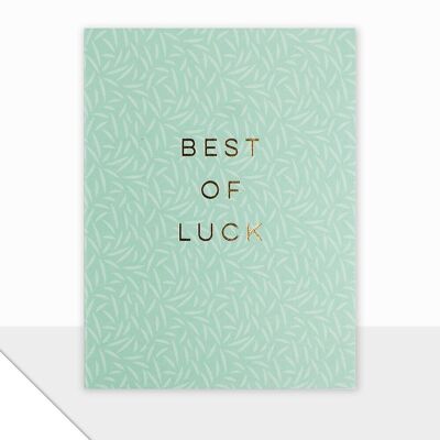 Tarjeta de buena suerte con letras doradas - Piccolo Best of Luck