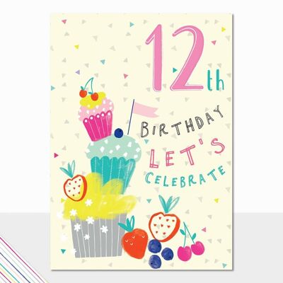 12th Birthday Card - Scribbles 12th Birthday