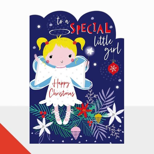 Special Girl Christmas Card - Artbox Special Little Girl Christmas