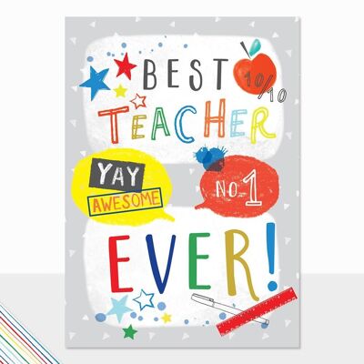 Best Teacher Card - Scribbles Best Teacher Ever
