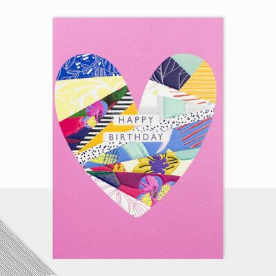 Love Heart Happy Birthday Card - Utopia Happy Birthday Love Heart