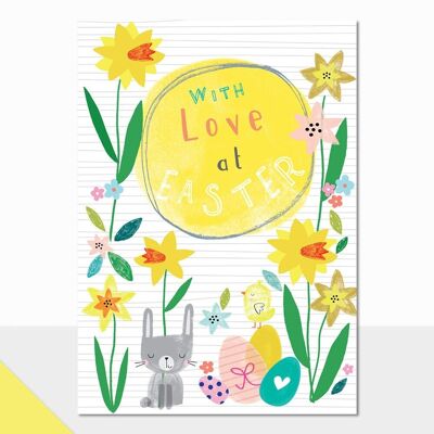Easter Scene Card - Scribbles Easter With Love