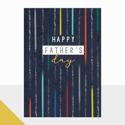 Tarjeta de diseño moderno para papá - Campus Fathers Day Stripe