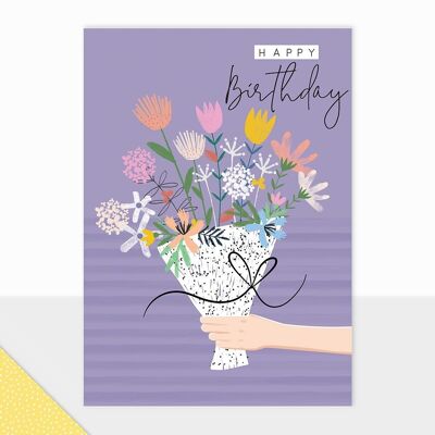 Tarjeta de cumpleaños de ramo de flores - Halcyon Birthday Bunch