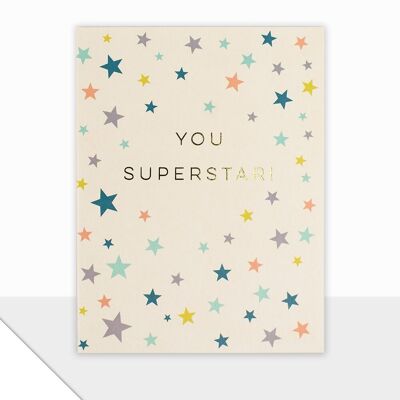 Glückwunschkarte mit Sternen - Piccolo Superstar