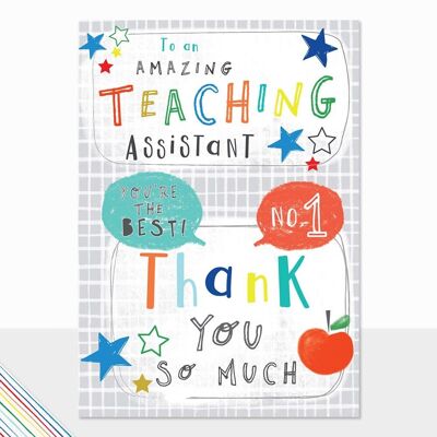 Carte d'assistant d'enseignant - Scribbles Amazing Teaching Assistant