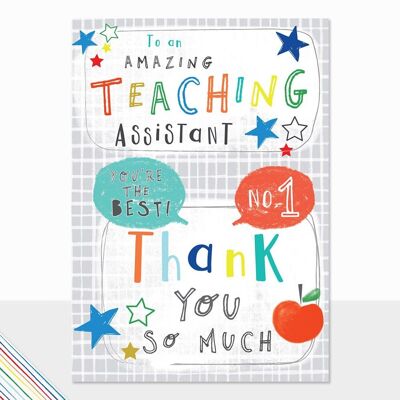 Tarjeta de asistente de maestro - Scribbles Amazing Teacher Assistant