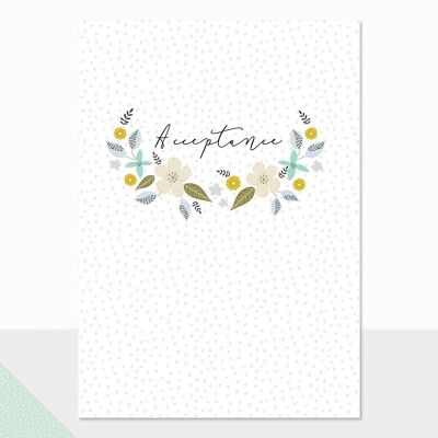 Tarjeta de condolencia de aceptación - Aceptación Halcyon