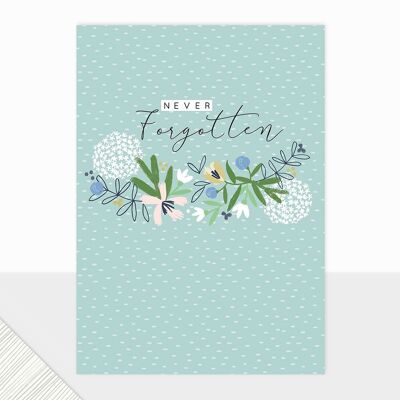 Floral Sympathy Card - Halcyon Never Forgotten