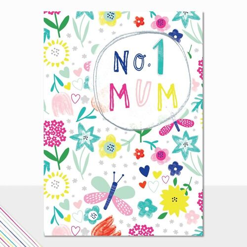 No.1 Mum Mother's Day Card - Scribbles Mothers Day No.1 Mum