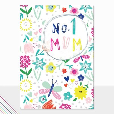 No.1 Tarjeta del Día de la Madre Mamá - Scribbles Día de la Madre No.1 mamá
