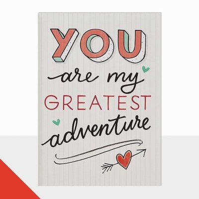 Tarjeta del día de San Valentín de aventuras: la mejor aventura destacada