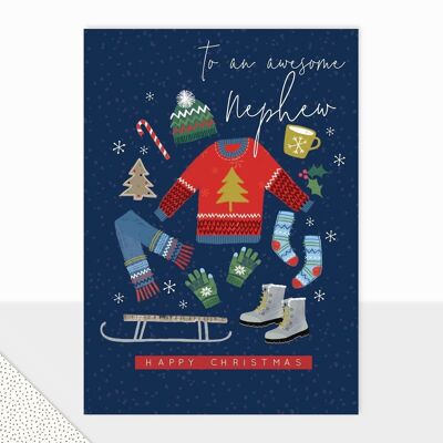 Weihnachtskarte für den tollen Neffen - Halcyon Awesome Nephew