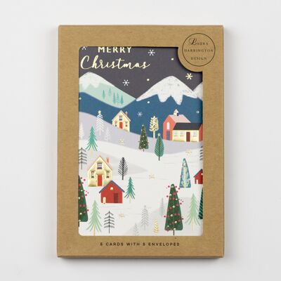 Weihnachtskartenpaket - Charity-Weihnachtskartenpaket Häuser