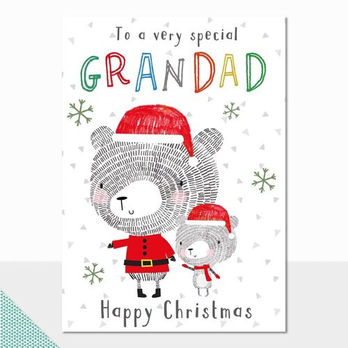 Grandad Christmas Card - Scribbles Happy Christmas Special Grandad