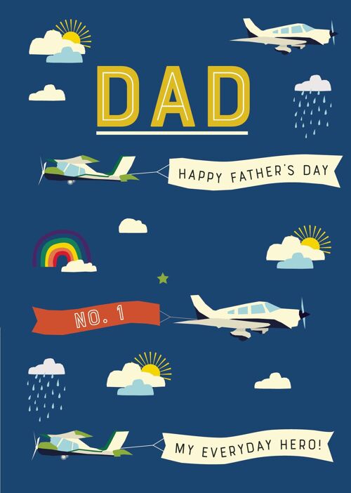 Hero Dad Father's Day Card - Little People Fathers Day Dad