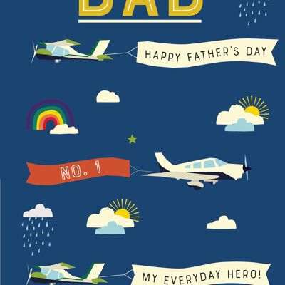Hero Dad Father's Day Card - Little People Fathers Day Dad
