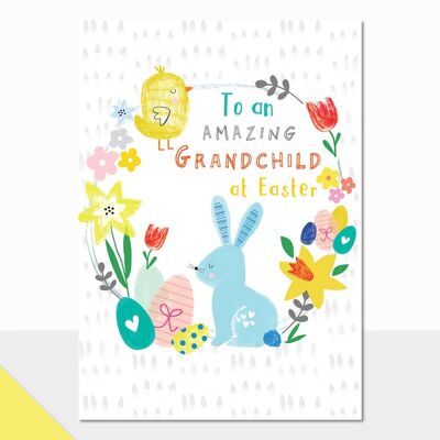 Tarjeta de Pascua para nietos - Scribbles Easter Amazing Grandchild