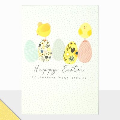 Tarjeta de Pascua de Pollito - Halcyon Happy Easter Chick