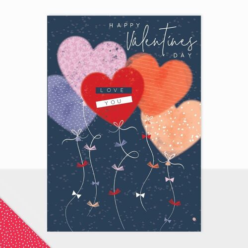 Heart String Valentine's Day Card - Halcyon Valentines Heart String