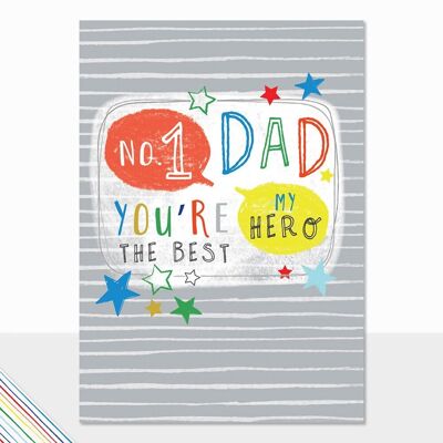 No.1 Dad Father's Day Card - Scribbles Fathers Day No.1 Dad