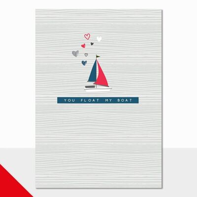 Valentinstagskarte „Float My Boat“ – Halcyon Valentines Float my Boat