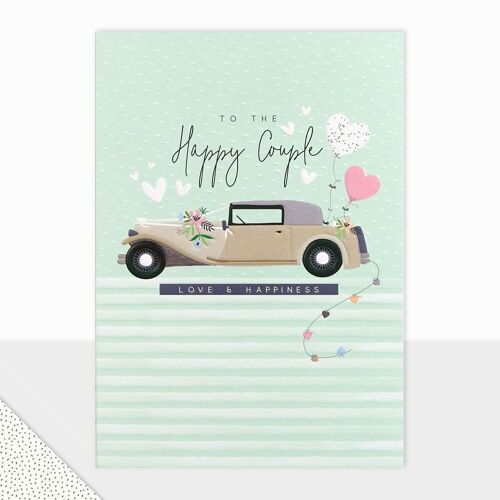 Couples Wedding Card - Halcyon To The Happy Couple Car