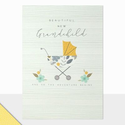 New Baby Grandchild Card - Halcyon Beautiful New Grandchild