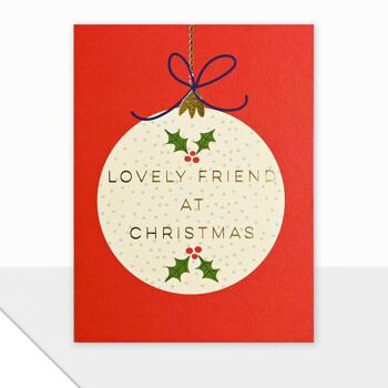 Carte de Noël pour ami - Piccolo Lovely Friend à Noël