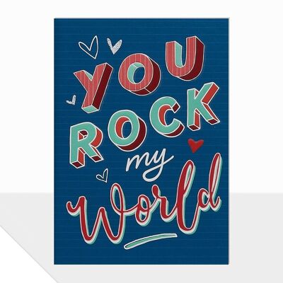 Rock My World Valentine's Day Card - Noted Rock My World