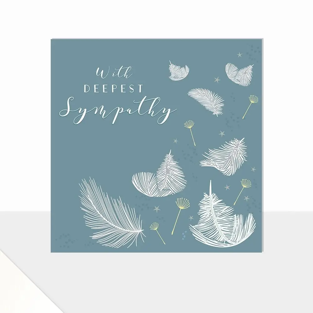 Carte De Condoléances Portefeuille Argentée Luxe - Message "Avec La Plus Profonde Sympathie" - Neuf