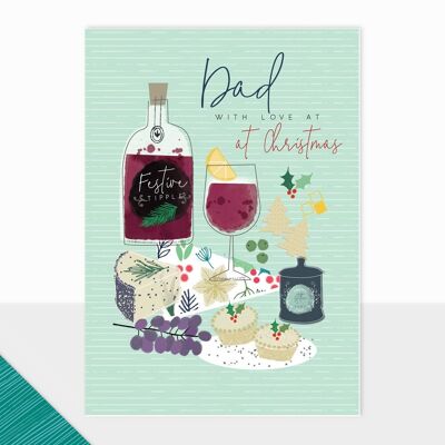 Tarjeta de Navidad para papá - Halcyon Christmas Dad