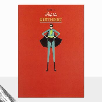 Carte d'anniversaire de super-héros – Little People Joyeux anniversaire Super-héros