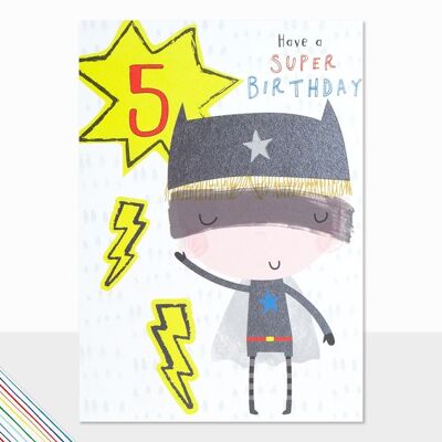 5th Birthday Card - Scribbles 5 Super Birthday