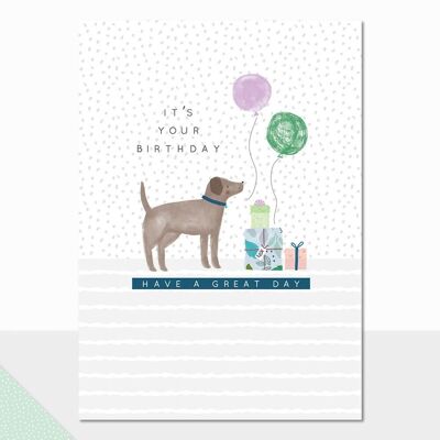 Tarjeta de cumpleaños para perros - Halcyon Birthday Dog