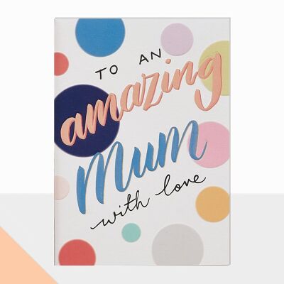 Muttertagskarte mit Punkten – Noted Amazing Mum