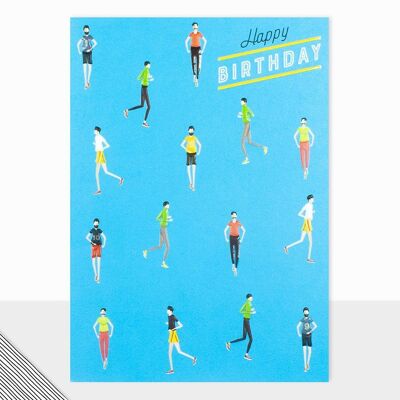 Jogger-Geburtstagskarte – Little People Happy Birthday Jogger