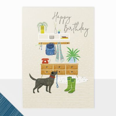 Dog Birthday Card For Him - Halcyon Happy Birthday Dog Walk