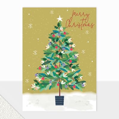 Tarjeta del árbol de Navidad - Halcyon Merry Christmas Tree
