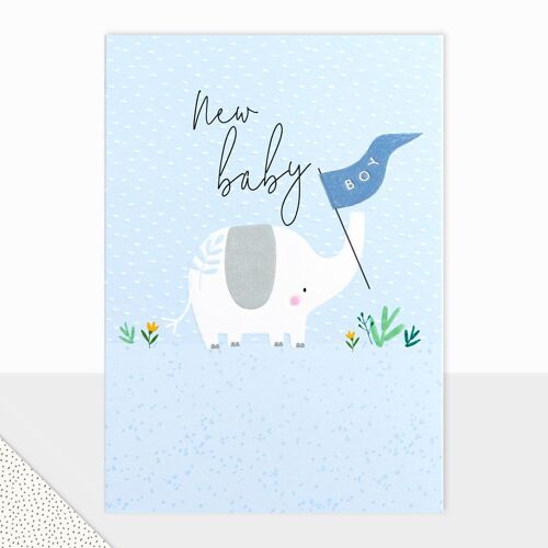 Boy Baby Shower Card - Halcyon New Baby Boy