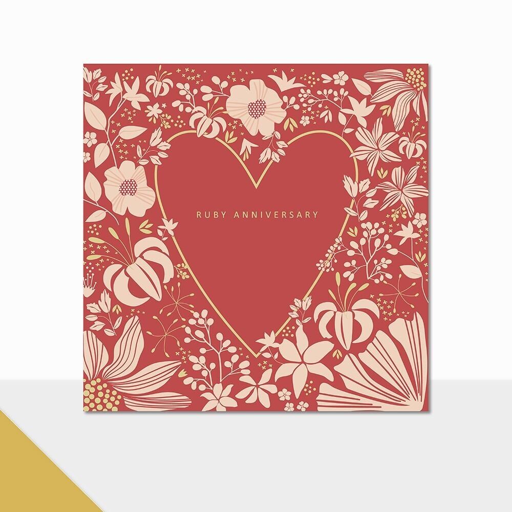 Ruby Anniversary Card - Marquet Ruby Anniversary