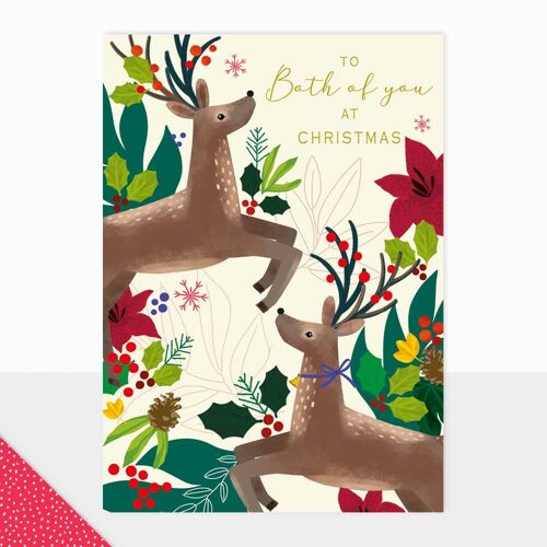 Reindeer Christmas Card - Utopia Both of You at Christmas