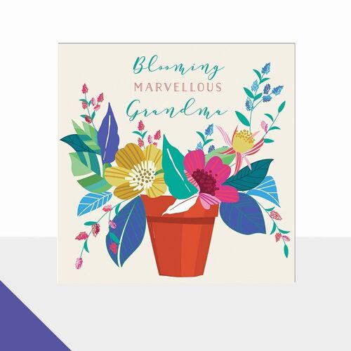 Mother's Day Card For Grandma - Glow Blooming Marvellous Grandma