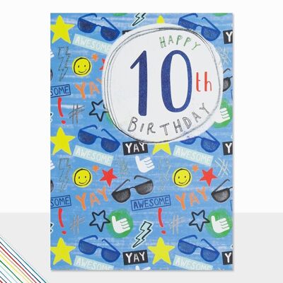 10th Birthday Card - Scribbles 10th Birthday